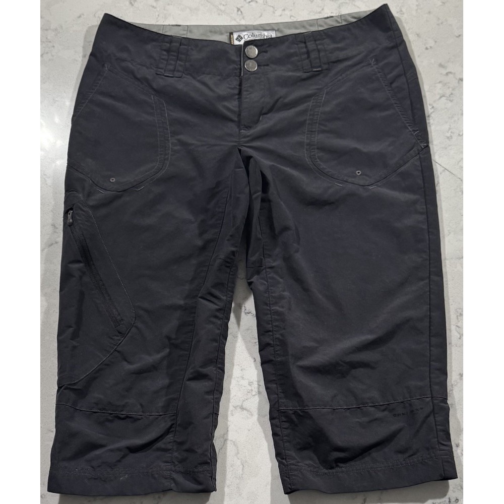 Columbia Titanium Capri Pants Womens 6 Black Nylon Lightweight Hiking Gorpcore